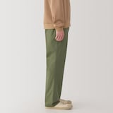 紳士　洗いざらしチノワイドパンツ