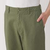 紳士　洗いざらしチノワイドパンツ