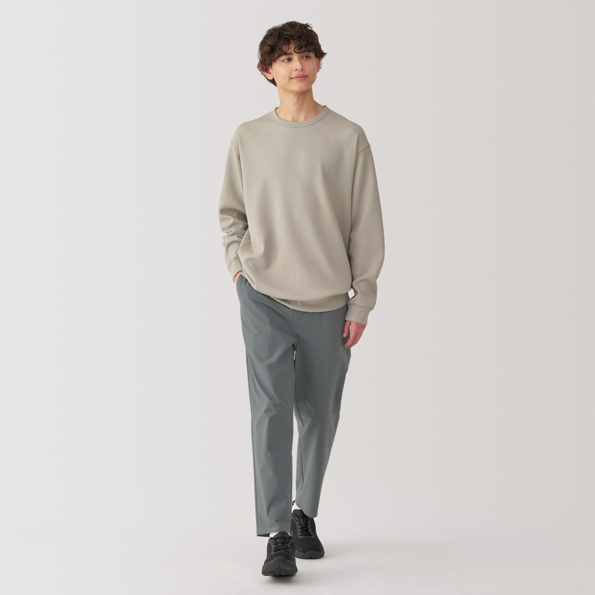 良品計画 無印良品 【S】レディース スラックス パンツ グレー