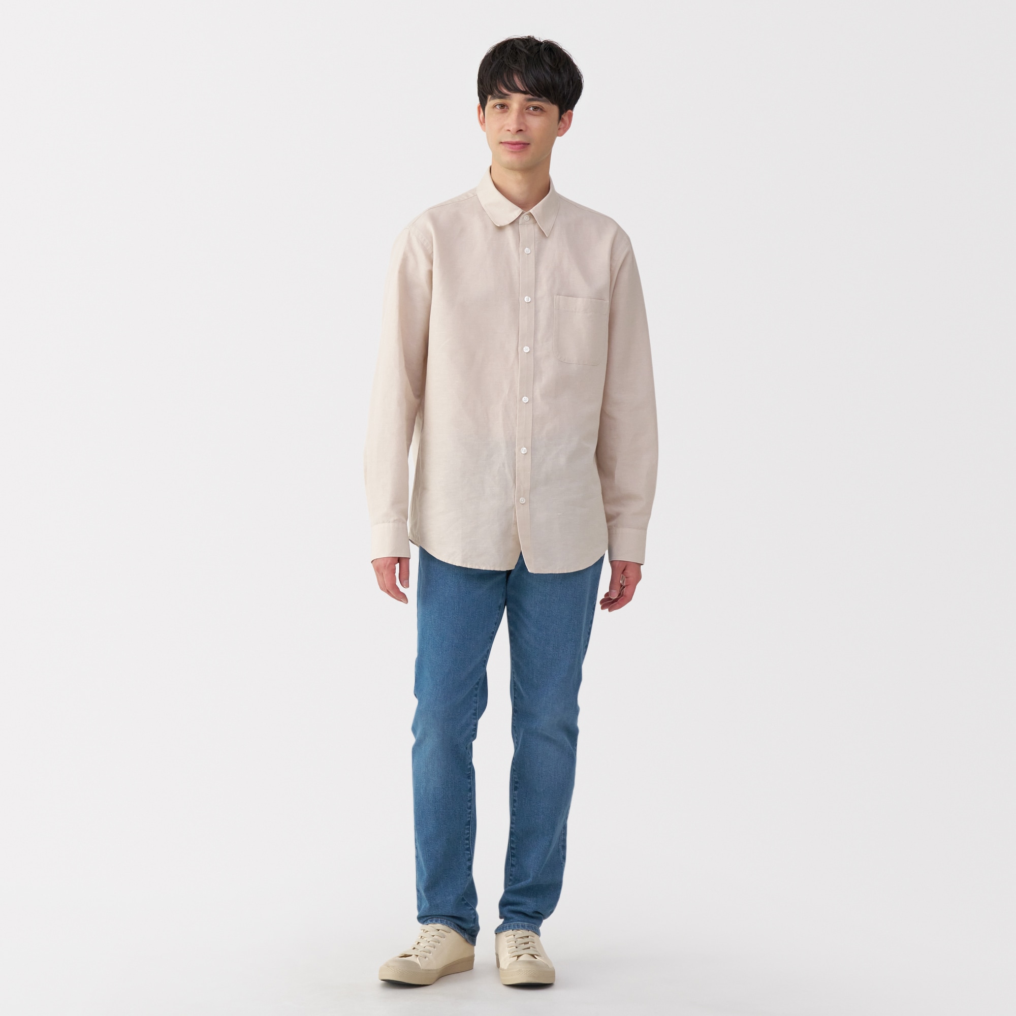 無印良品  デニム 長方形 紳士 ストレッチデニムスリムパンツ インディゴ | 無印良品