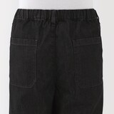 紳士　洗いざらしデニムイージーパンツ　黒