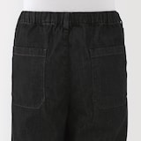 紳士　洗いざらしデニムイージーパンツ　黒