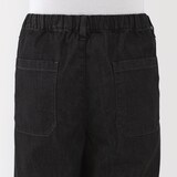 紳士　洗いざらしデニムイージーパンツ　黒