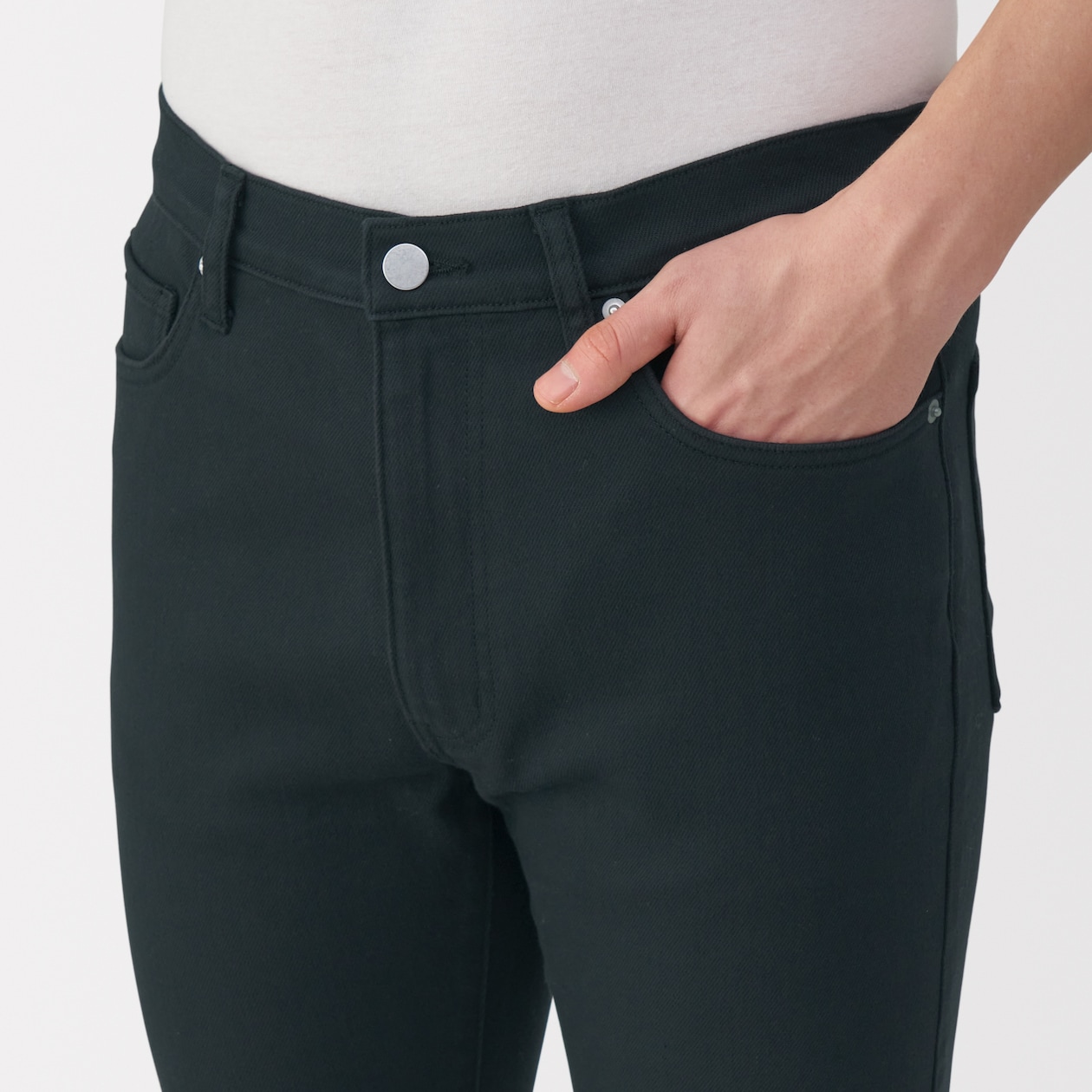 紳士　ストレッチデニムスリムパンツ　黒