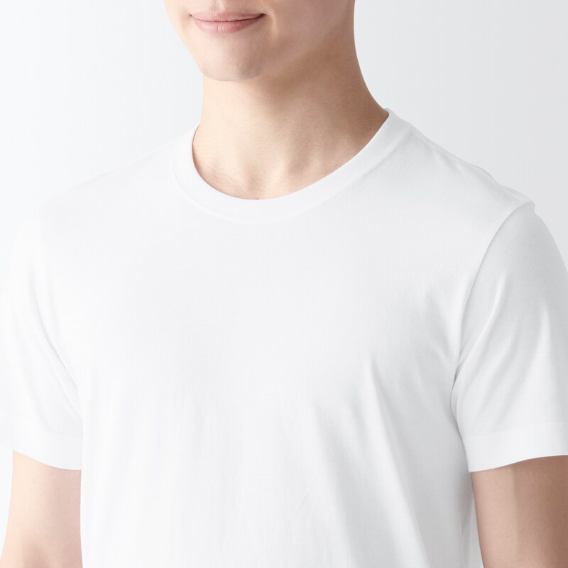 紳士 脇に縫い目のない 2枚組 クルーネック半袖Tシャツ | 無印良品