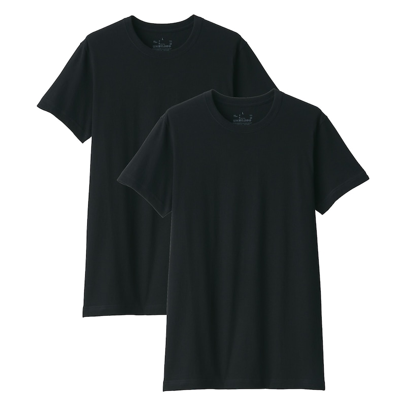 紳士 脇に縫い目のない 2枚組 クルーネック半袖Tシャツ | 無印良品