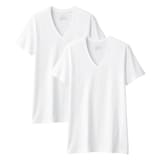 紳士　脇に縫い目のない　２枚組　Ｖネック半袖Ｔシャツ