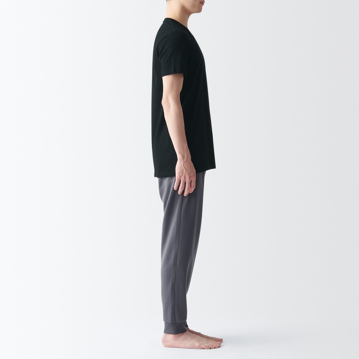 紳士　脇に縫い目のない　２枚組　Ｖネック半袖Ｔシャツ