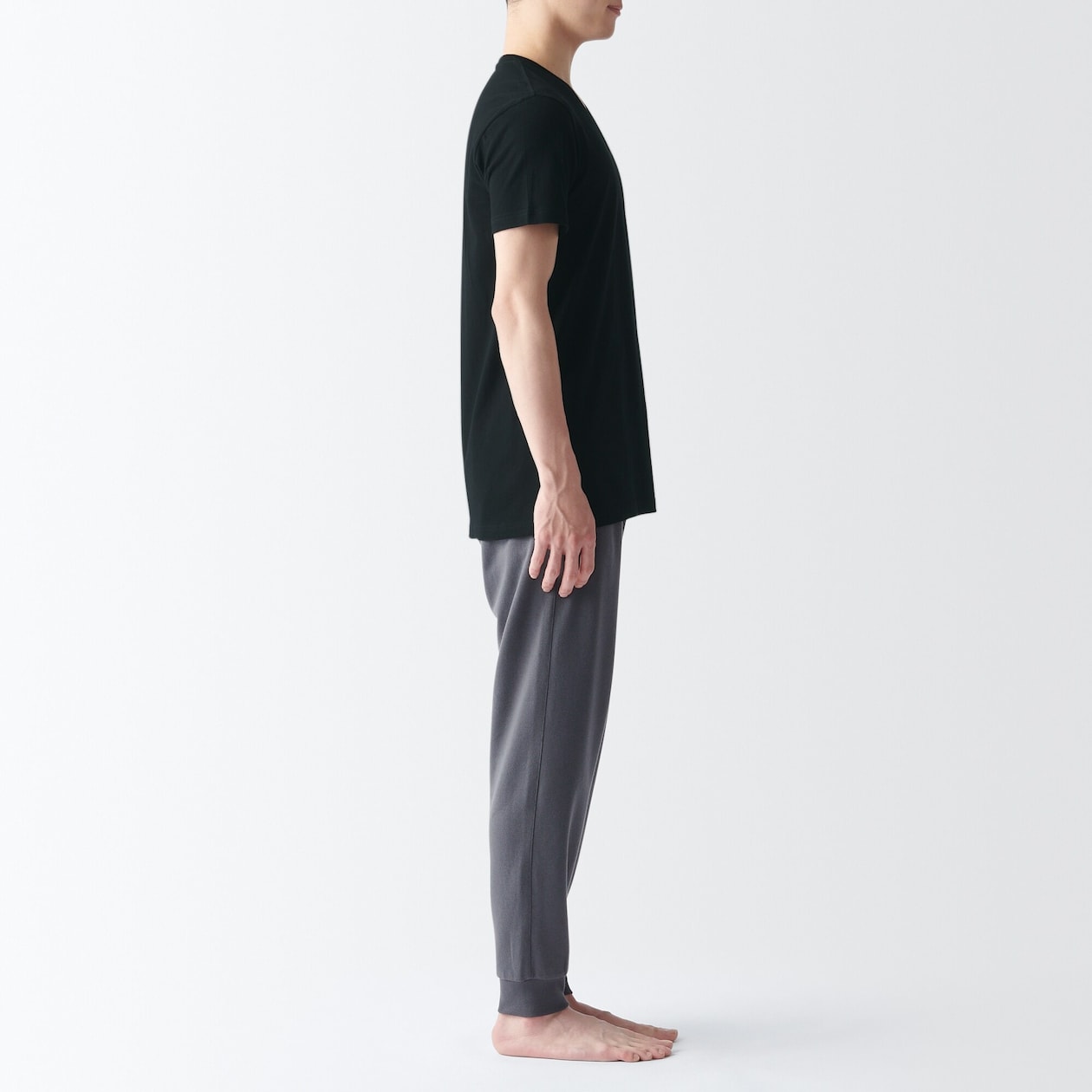 紳士　脇に縫い目のない　２枚組　Ｖネック半袖Ｔシャツ