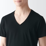 紳士　脇に縫い目のない　２枚組　Ｖネック半袖Ｔシャツ