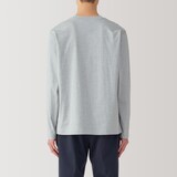 紳士　天竺編みクルーネック長袖Tシャツ