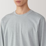 紳士　天竺編みクルーネック長袖Tシャツ