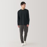 紳士　天竺編みクルーネック長袖Tシャツ