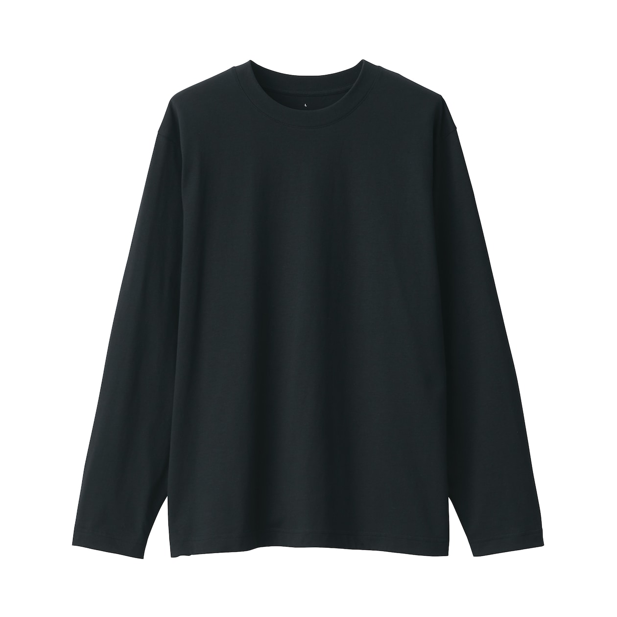 紳士　天竺編みクルーネック長袖Tシャツ