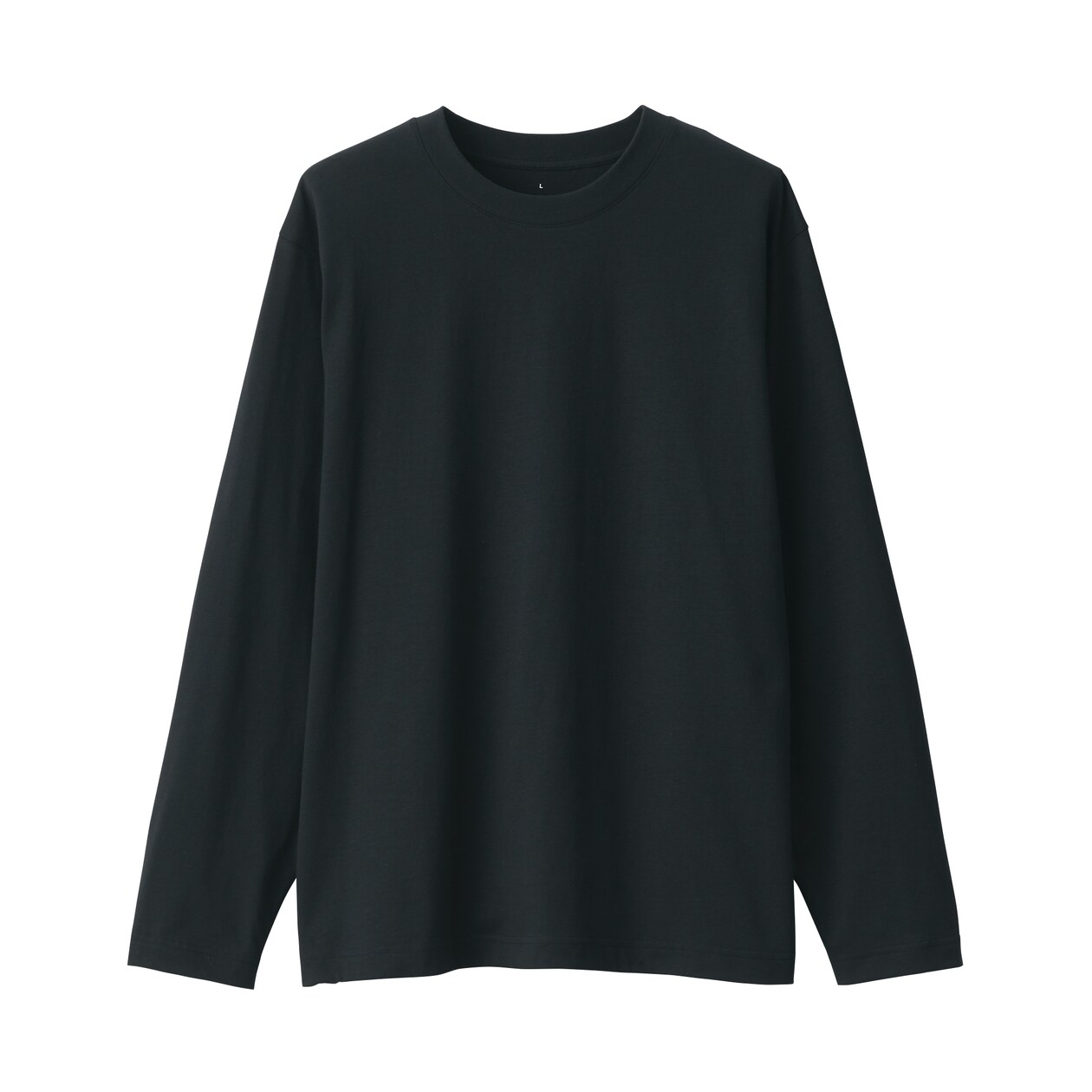 紳士　天竺編みクルーネック長袖Tシャツ