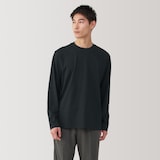 紳士　天竺編みクルーネック長袖Tシャツ