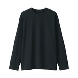 紳士　天竺編みクルーネック長袖Tシャツ