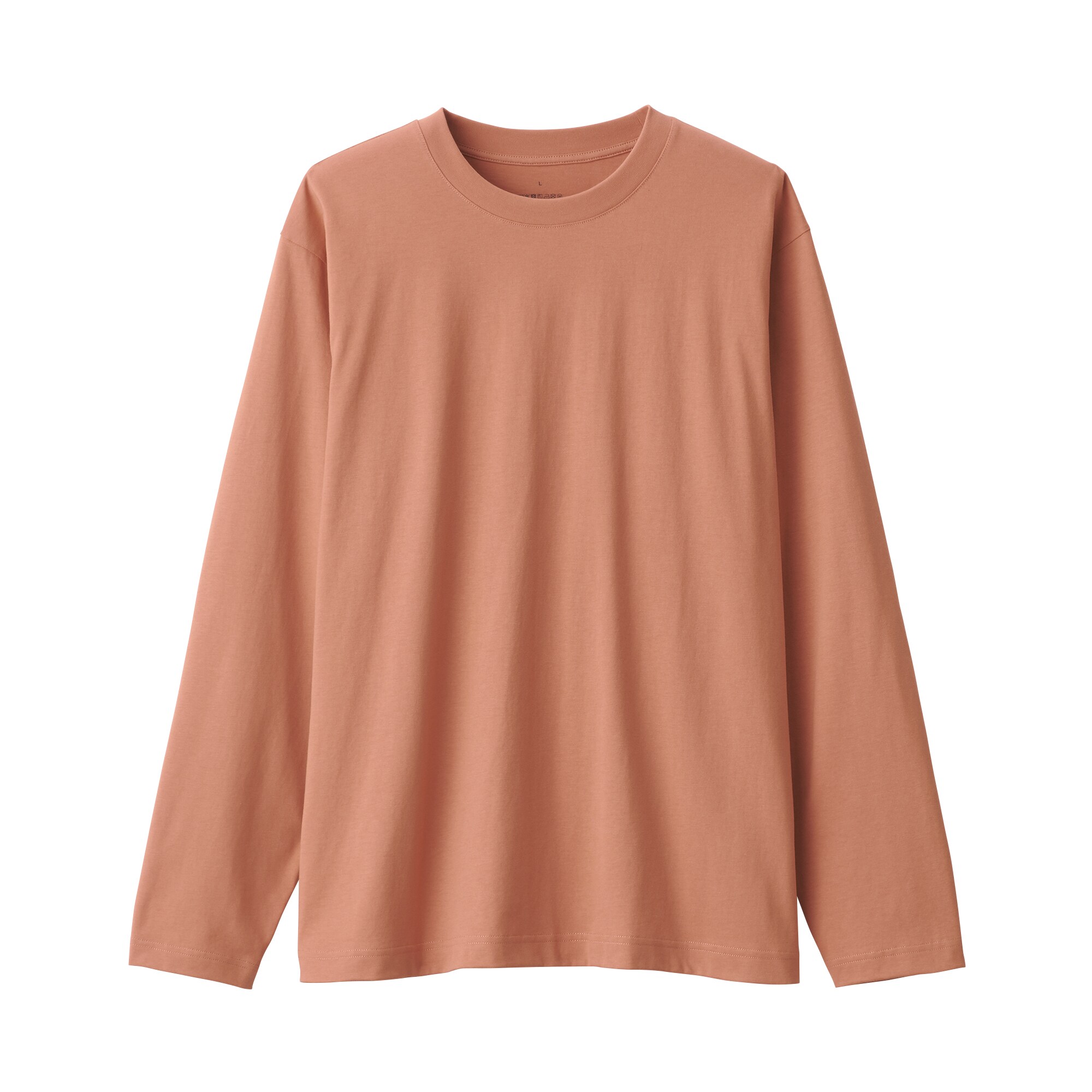 紳士　天竺編みクルーネック長袖Tシャツ