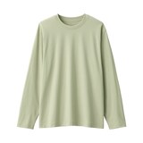 紳士　天竺編みクルーネック長袖Tシャツ