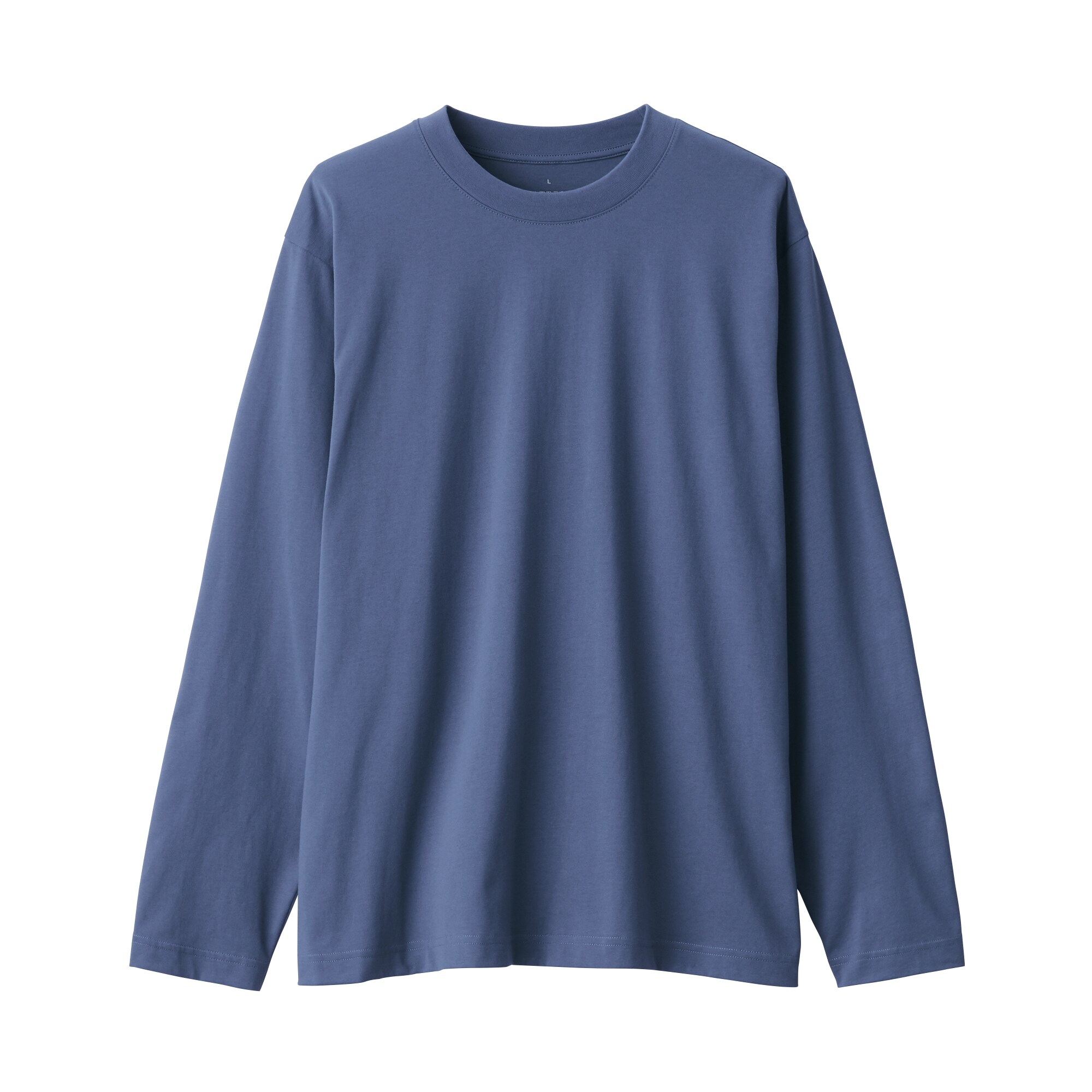 紳士　天竺編みクルーネック長袖Tシャツ