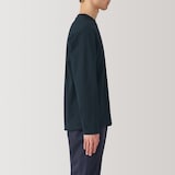 紳士　天竺編みクルーネック長袖Tシャツ