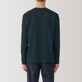 紳士　天竺編みクルーネック長袖Tシャツ