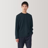 紳士　天竺編みクルーネック長袖Tシャツ