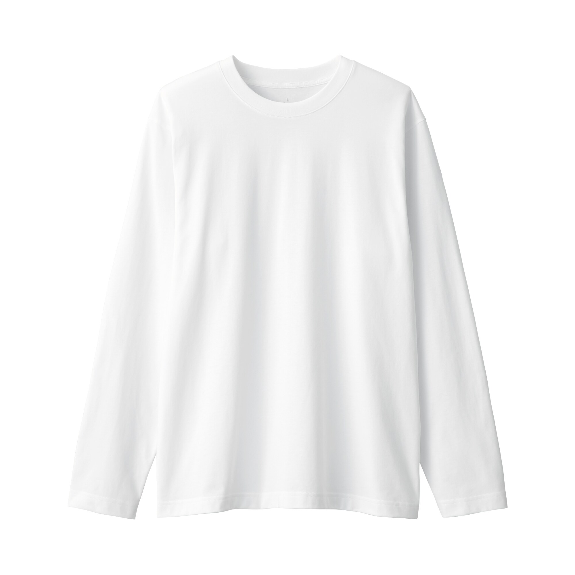 紳士　天竺編みクルーネック長袖Ｔシャツ