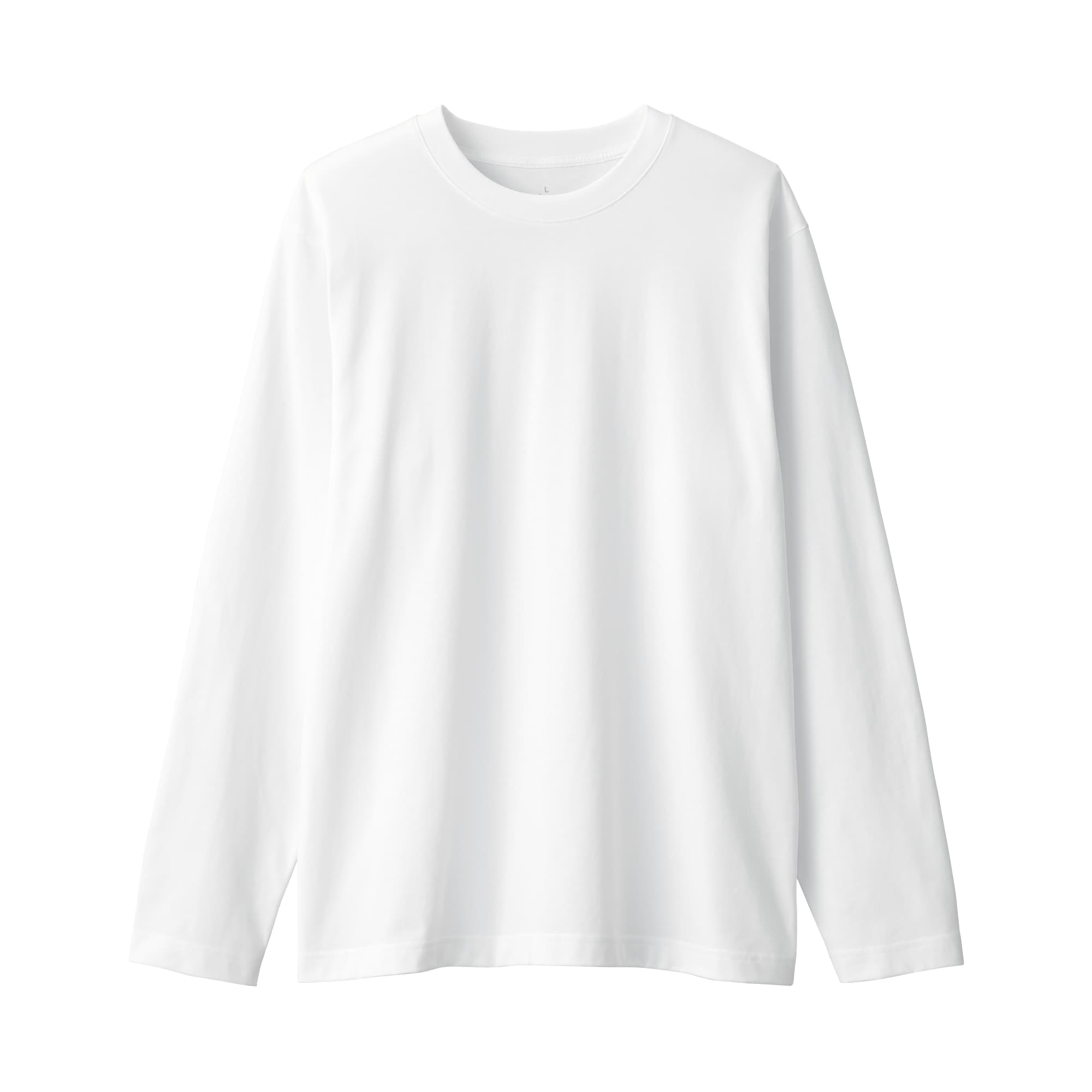 紳士　天竺編みクルーネック長袖Ｔシャツ