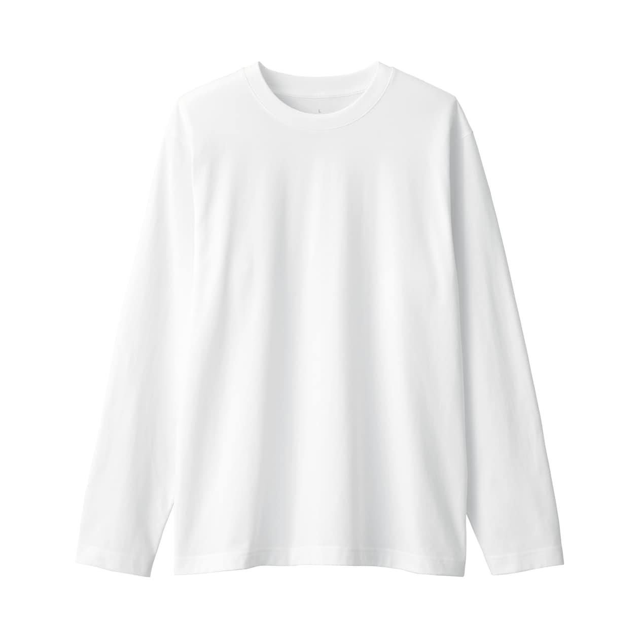 紳士　天竺編みクルーネック長袖Ｔシャツ