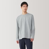 紳士　天竺編みクルーネック長袖Ｔシャツ