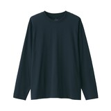 紳士　天竺編みクルーネック長袖Ｔシャツ