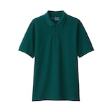 紳士　洗いざらし鹿の子編み半袖ポロシャツ