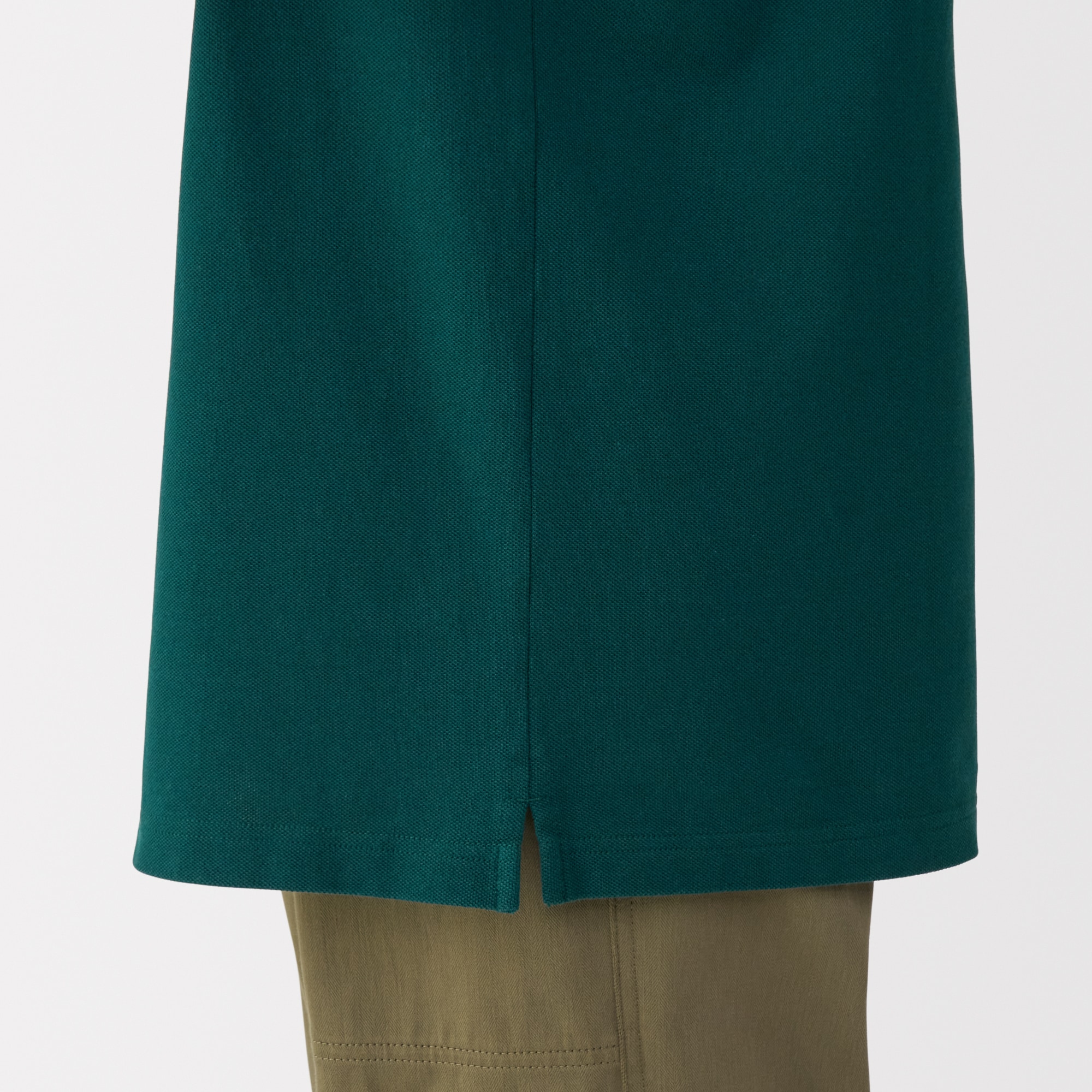 紳士　洗いざらし鹿の子編み半袖ポロシャツ