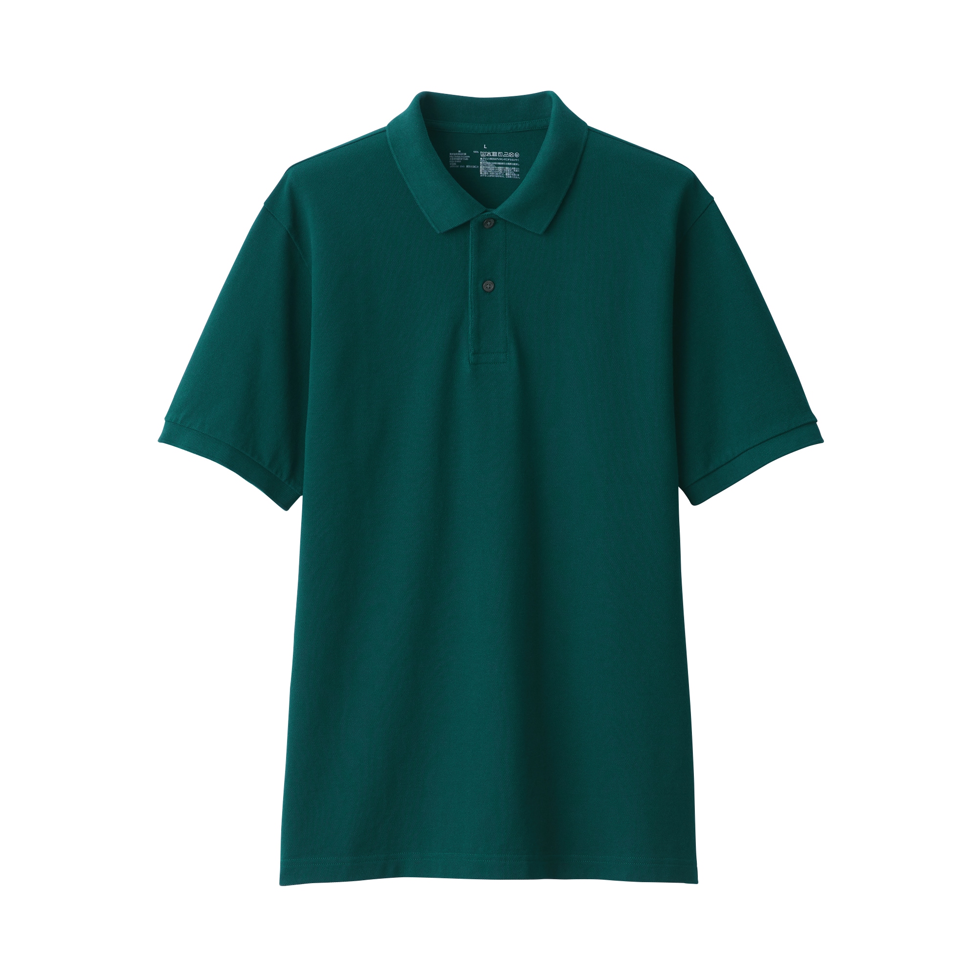 紳士　洗いざらし鹿の子編み半袖ポロシャツ