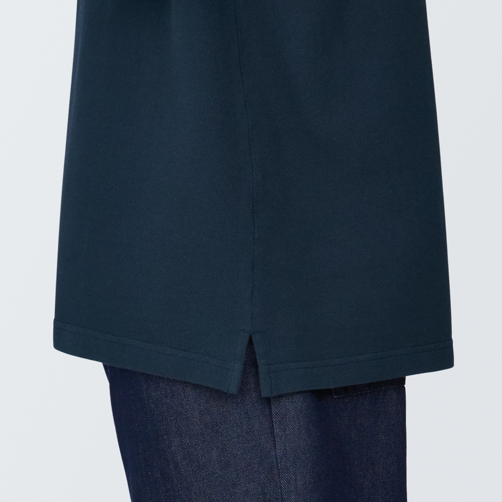 紳士　洗いざらし鹿の子編み半袖ポロシャツ