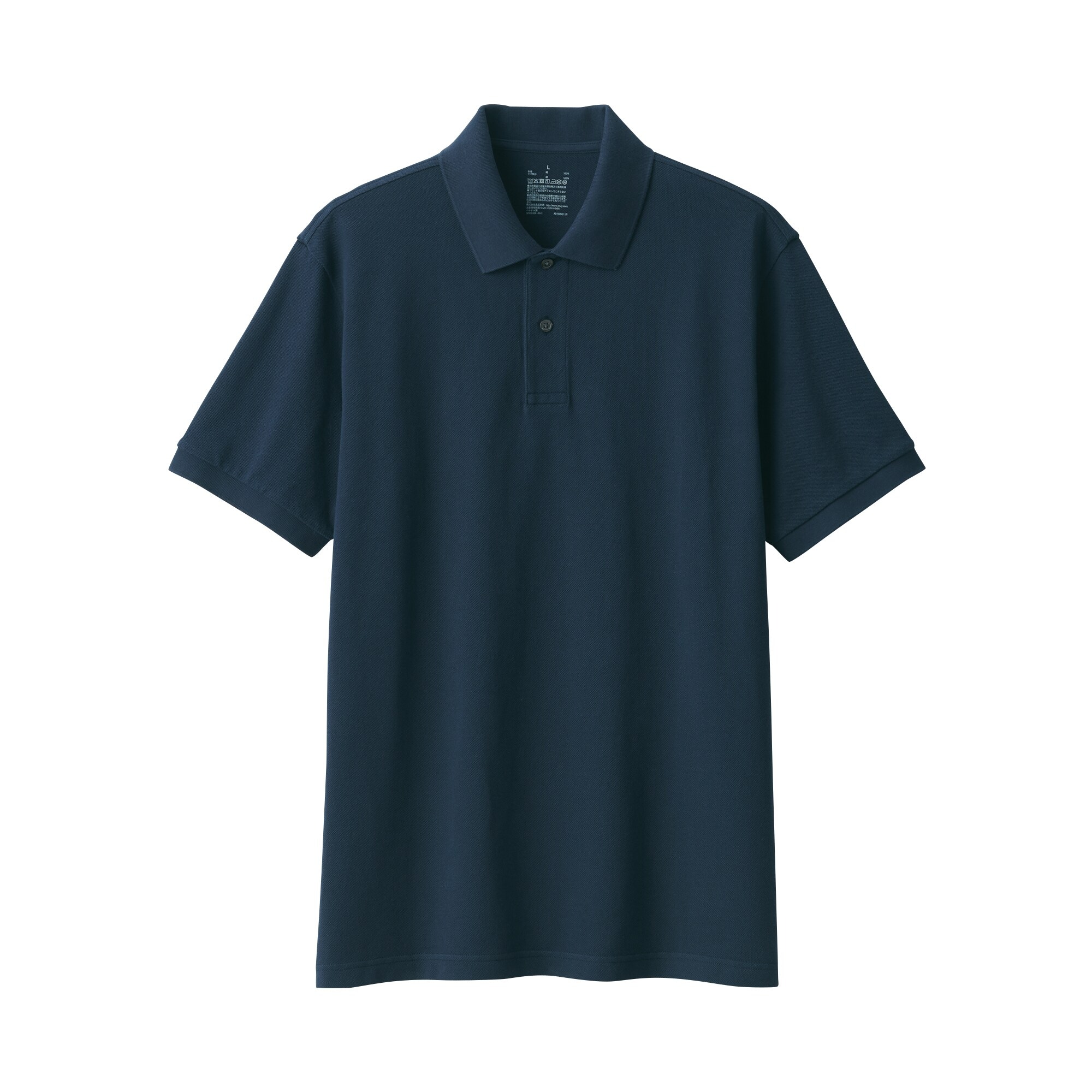 紳士　洗いざらし鹿の子編み半袖ポロシャツ