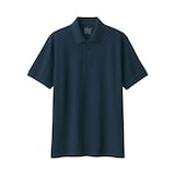 紳士　洗いざらし鹿の子編み半袖ポロシャツ