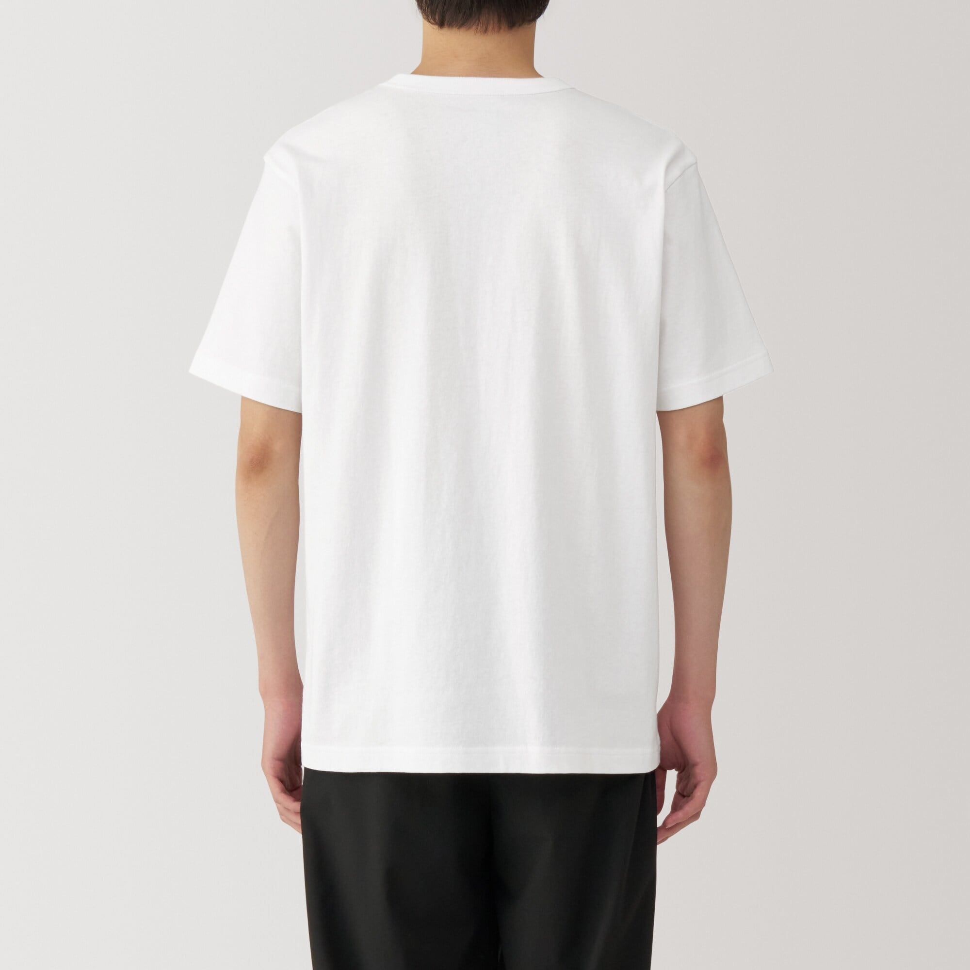 紳士 洗いざらし太番手クルーネック半袖Tシャツ | 無印良品