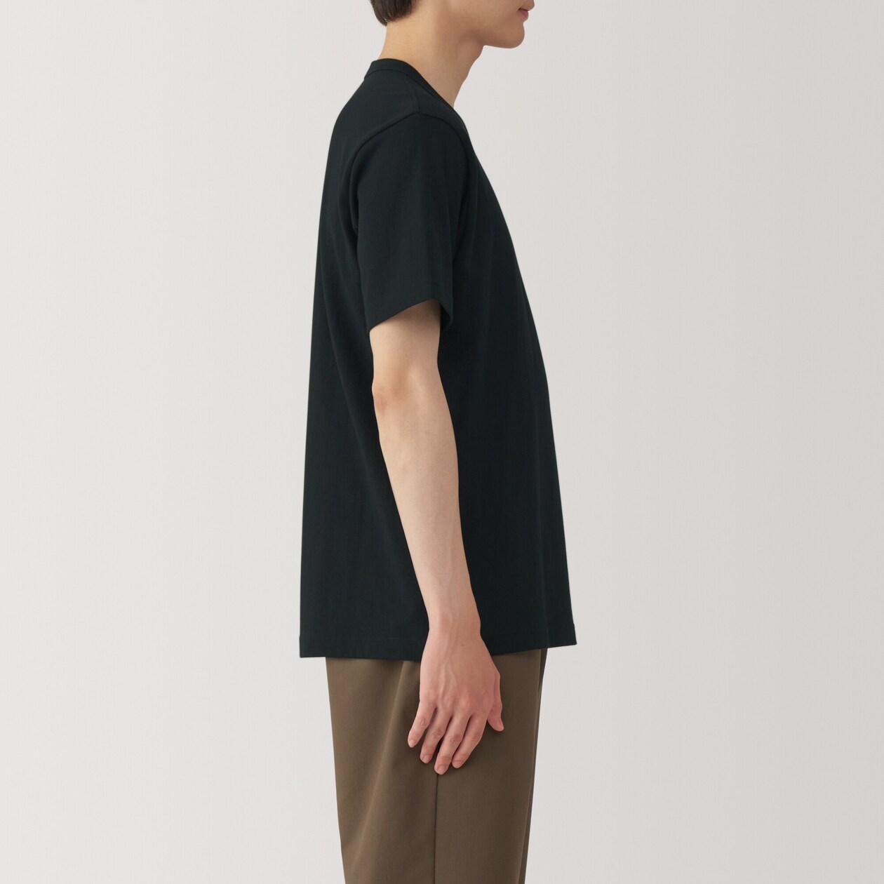 紳士　洗いざらし太番手クルーネック半袖Ｔシャツ