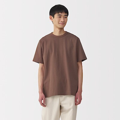 紳士　洗いざらし太番手クルーネック半袖Ｔシャツ