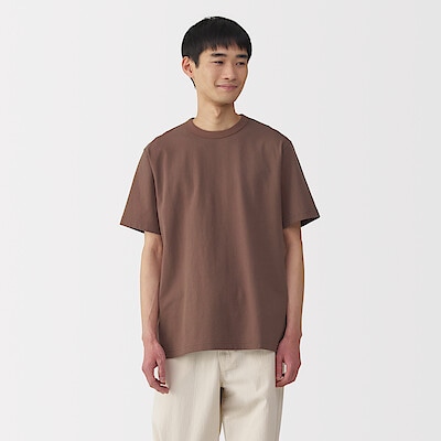紳士　洗いざらし太番手クルーネック半袖Ｔシャツ