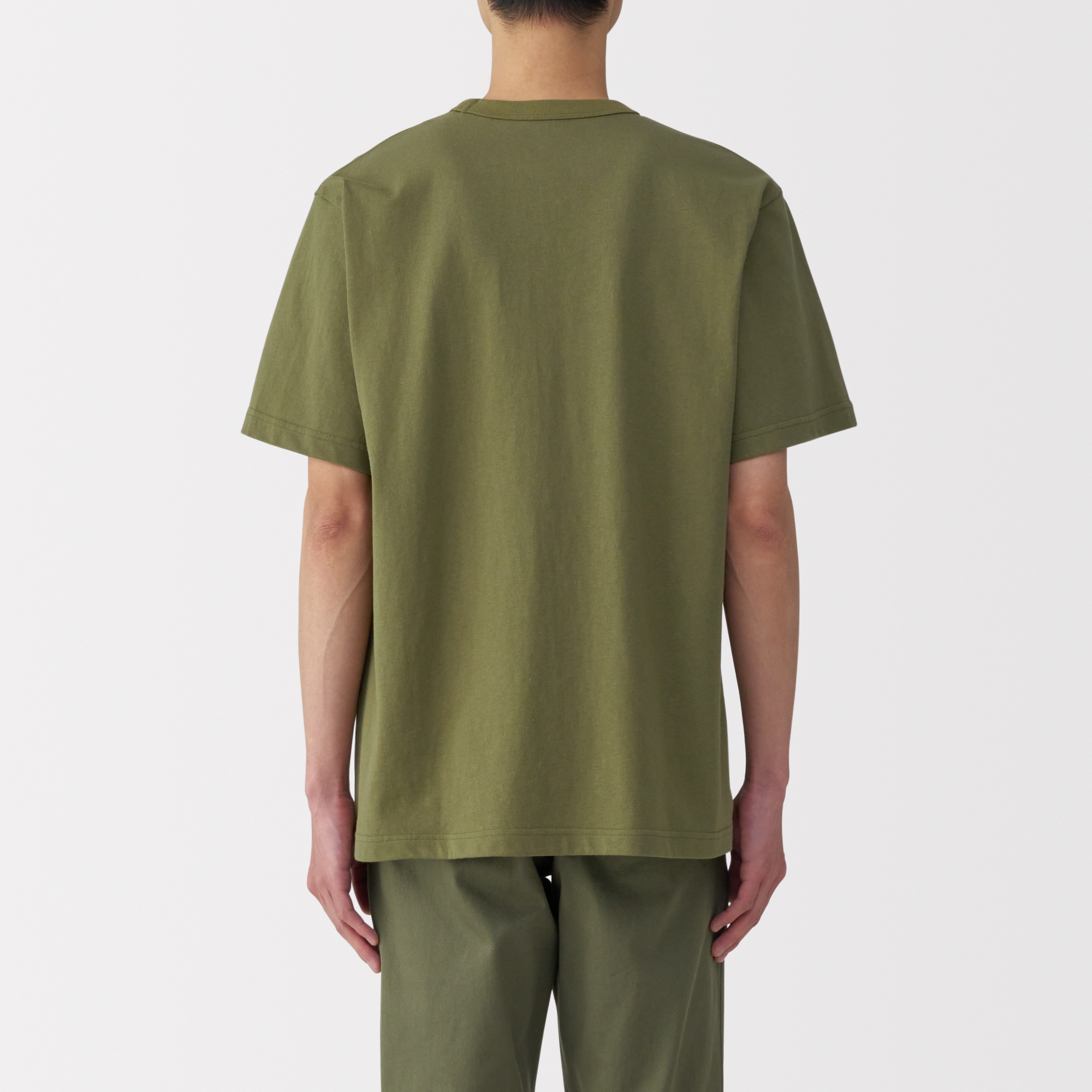 紳士　洗いざらし太番手クルーネック半袖Ｔシャツ