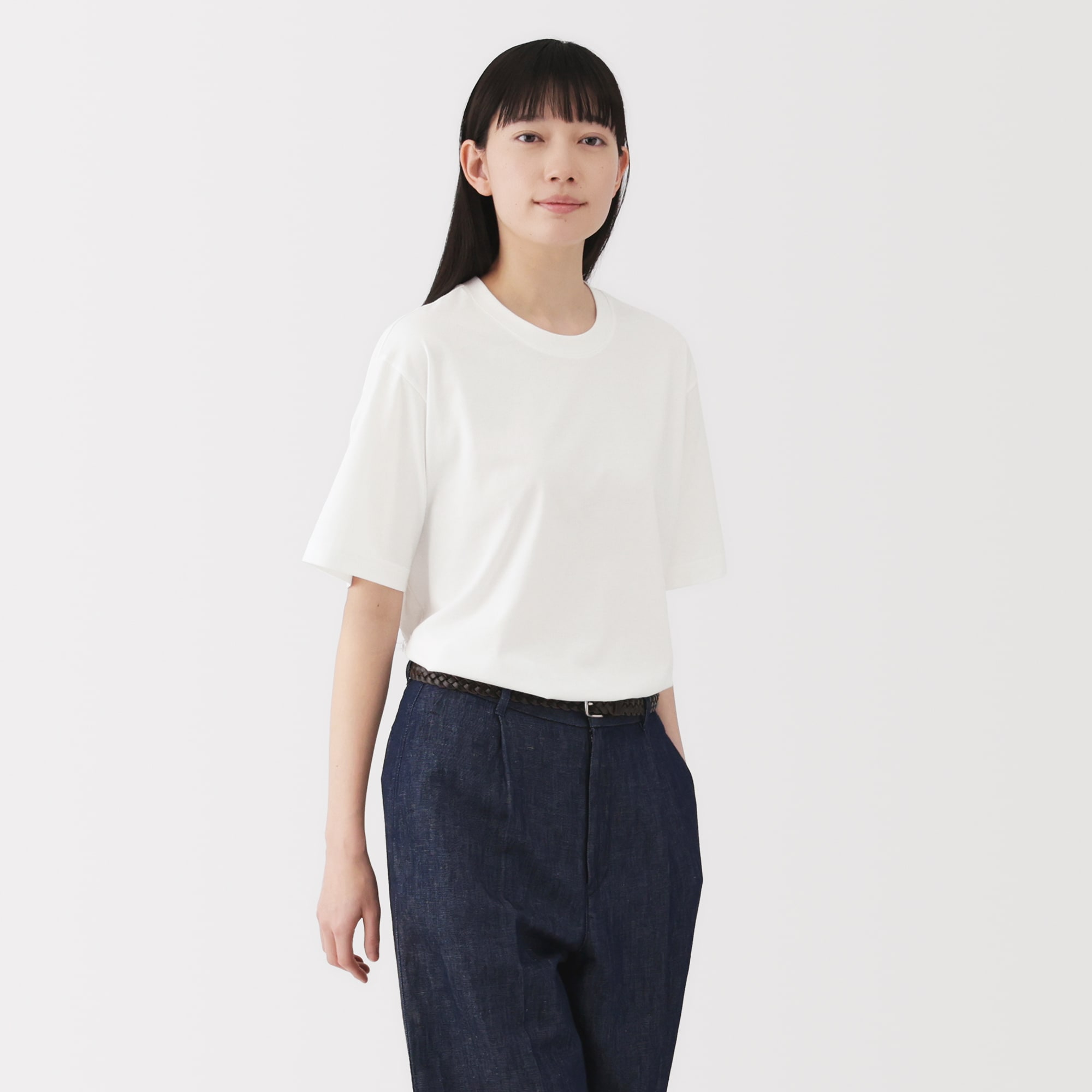 紳士　天竺編みクルーネック半袖Ｔシャツ