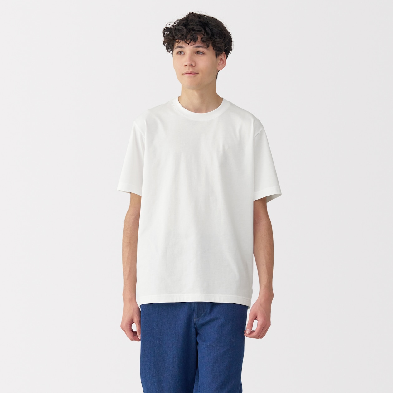 紳士　天竺編みクルーネック半袖Ｔシャツ