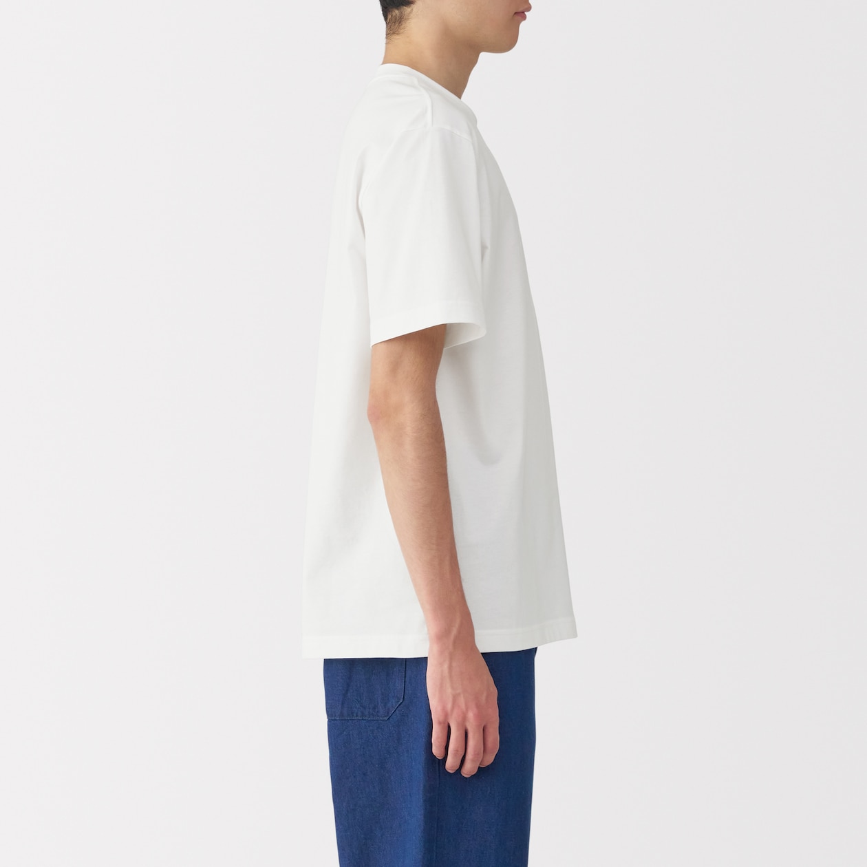 紳士　天竺編みクルーネック半袖Ｔシャツ