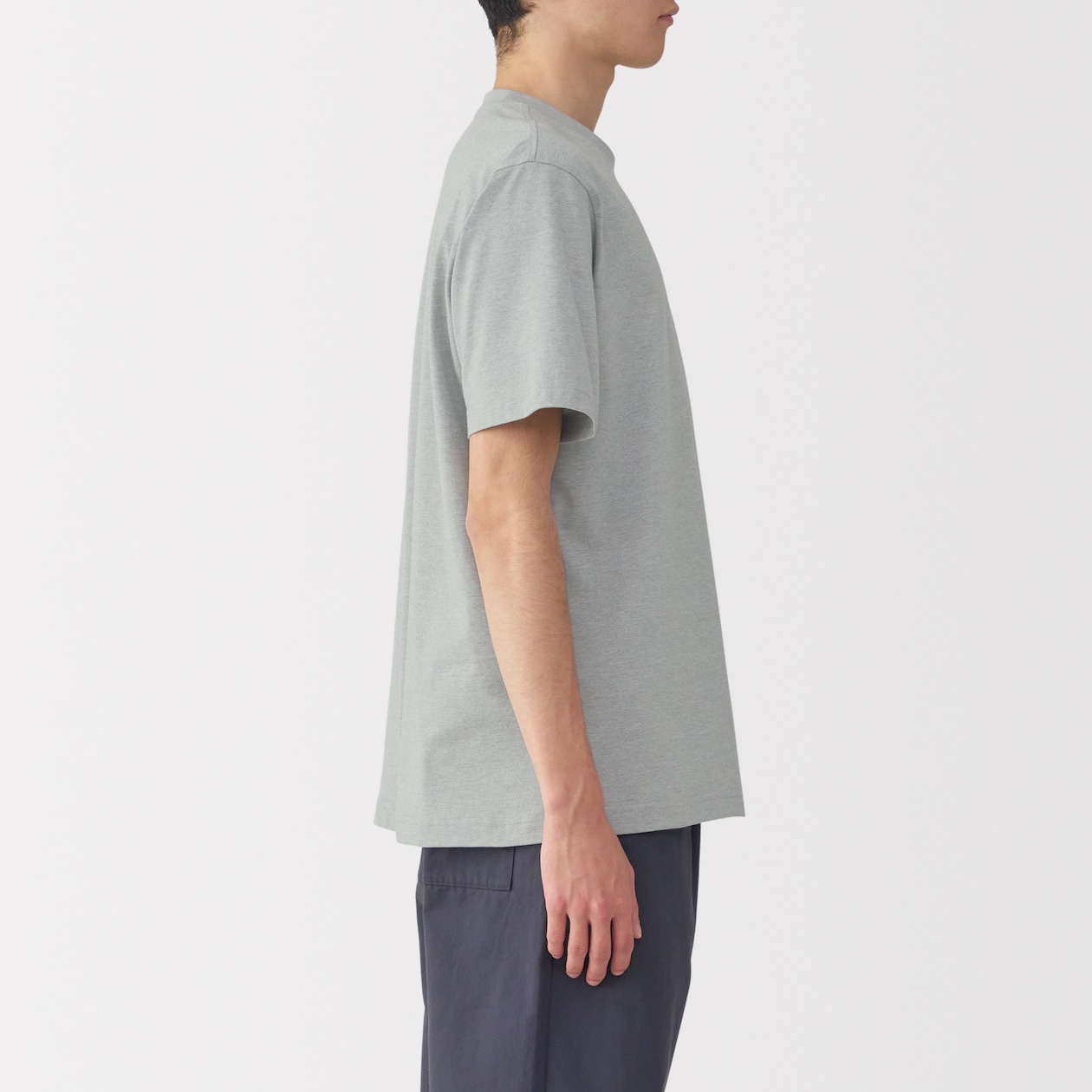 紳士　天竺編みクルーネック半袖Ｔシャツ