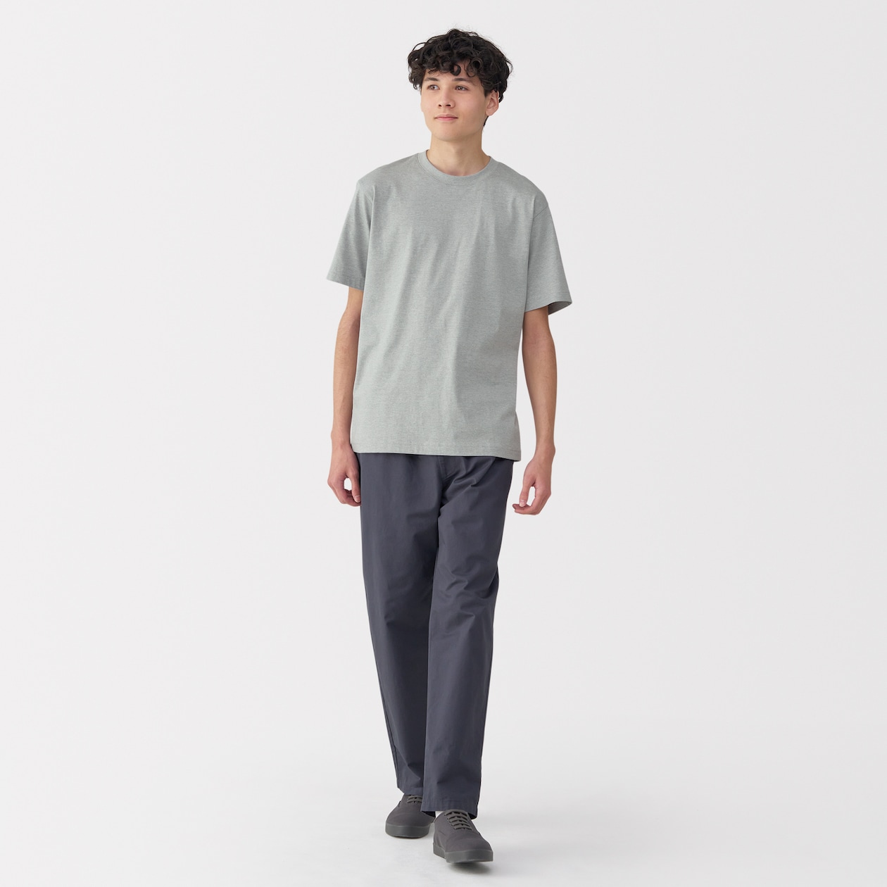 紳士　天竺編みクルーネック半袖Ｔシャツ