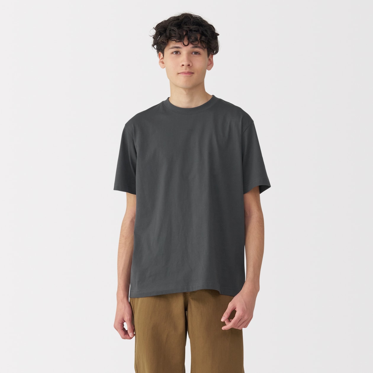 紳士　天竺編みクルーネック半袖Ｔシャツ