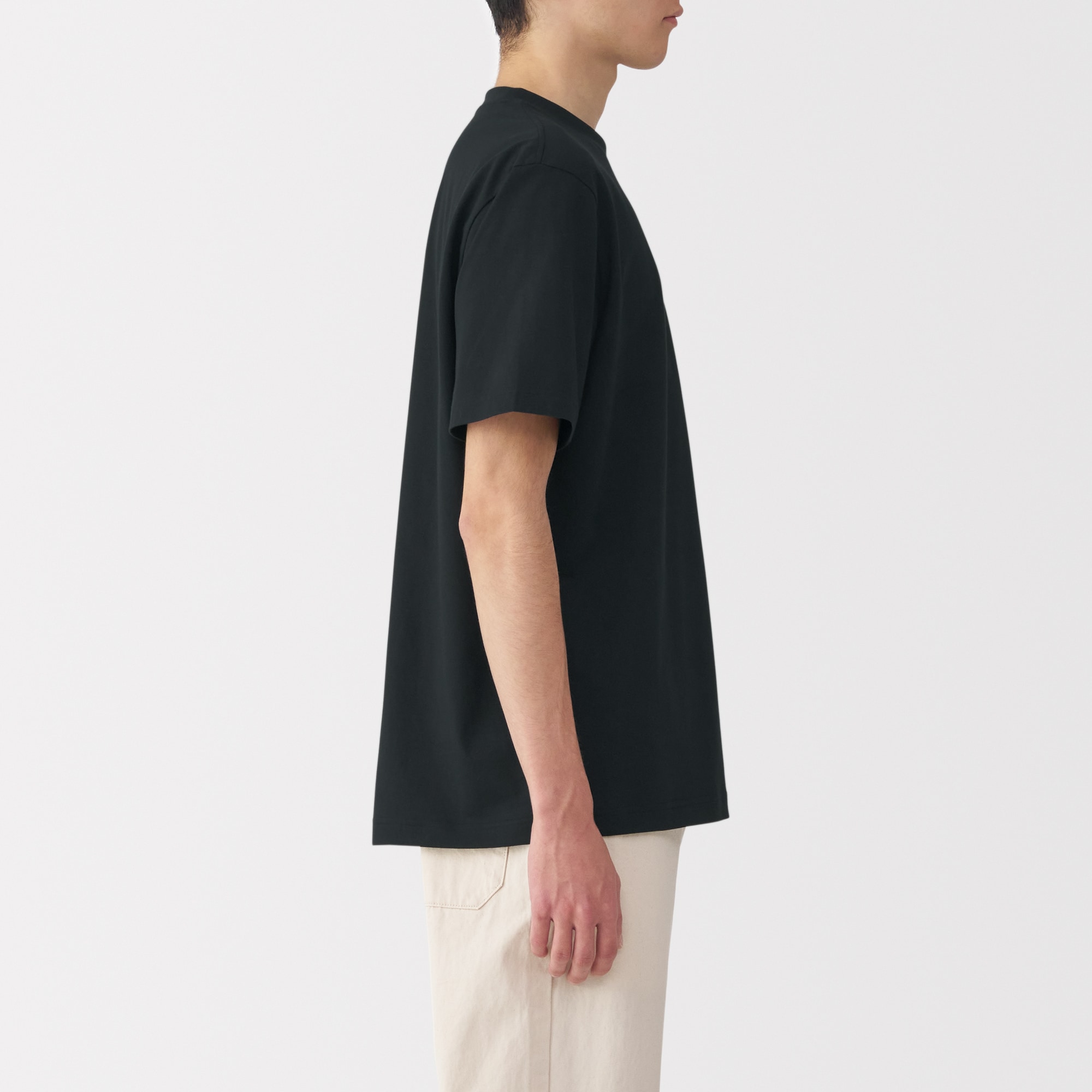 紳士　天竺編みクルーネック半袖Ｔシャツ